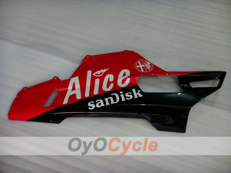 Injection Fairing kit for 08-13 Ducati 848 - Red, Black - Alice #OYO87902176
