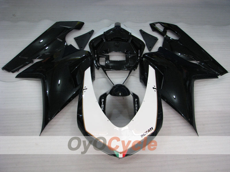 Injection Fairing kit for 08-13 Ducati 848 - White, Black, Matte - Factory Style #OYO87902209