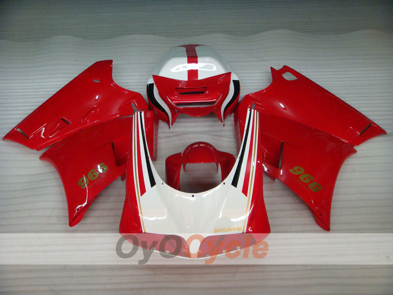Injection Fairing kit for 99-02 Ducati 996 - Red, White - Factory Style #OYO87902213 Secondary image