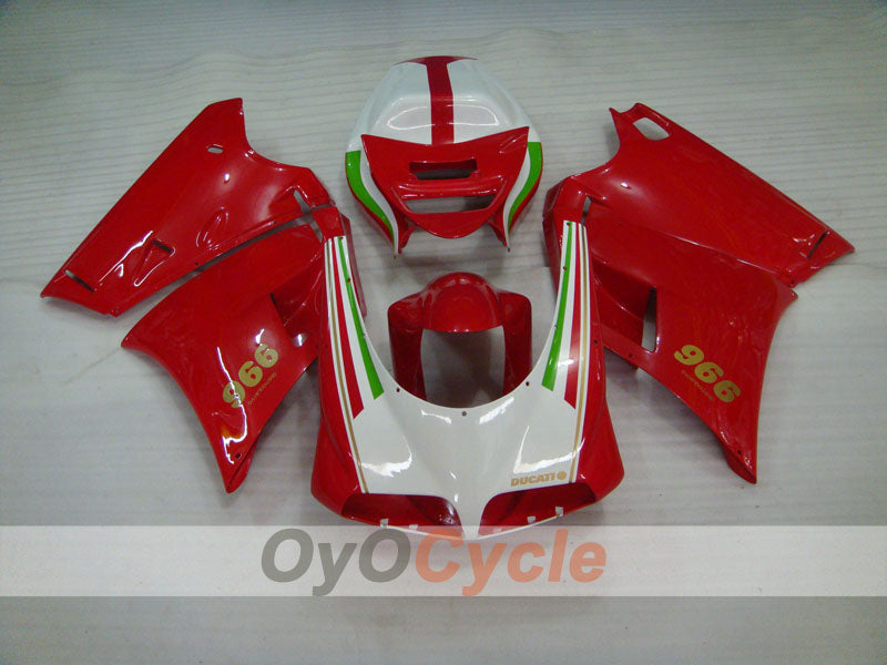 Injection Fairing kit for 99-02 Ducati 996 - Red, White - Factory Style #OYO87902214