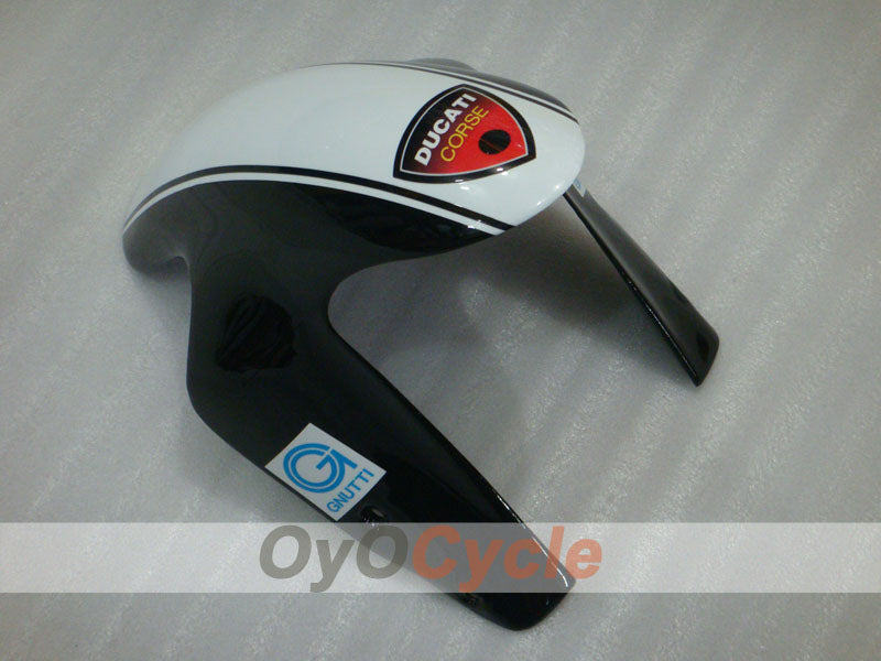 Injection Fairing kit for 08-13 Ducati 848 - White, Black - Xerox #OYO87902256