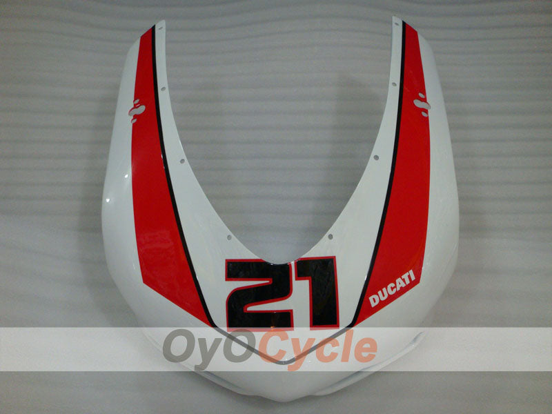 Injection Fairing kit for 08-13 Ducati 848 - Red, White - Xerox #OYO87902261