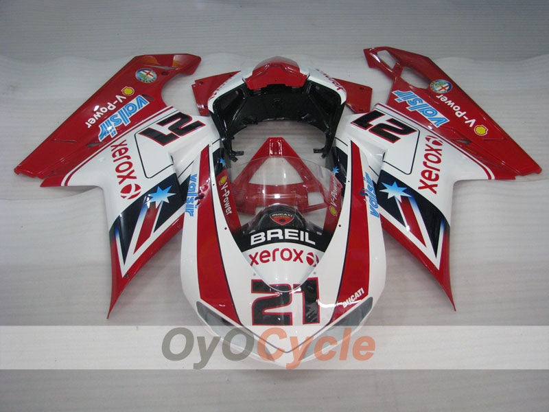 Injection Fairing kit for 07-09 Ducati 1098 - Red, White - Xerox #OYO87902270 Secondary image