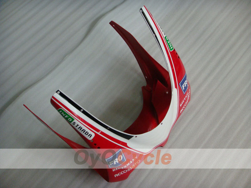 Injection Fairing kit for 02-04 Ducati 998 - Red, White - INFO STRADA #OYO87902300