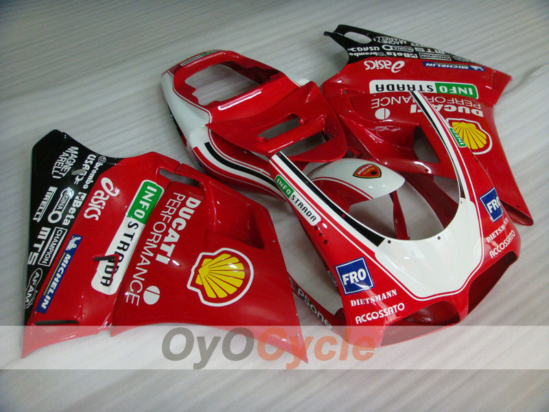 Injection Fairing kit for 02-04 Ducati 998 - Red, White - INFO STRADA #OYO87902300 Main image