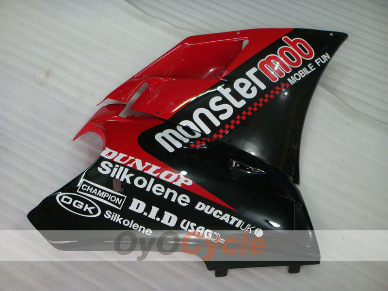 Injection Fairing kit for 02-04 Ducati 998 - Red, Black - Monstermob #OYO87902303