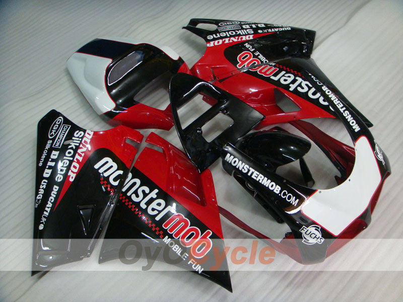 Injection Fairing kit for 02-04 Ducati 998 - Red, Black - Monstermob #OYO87902303 Main image