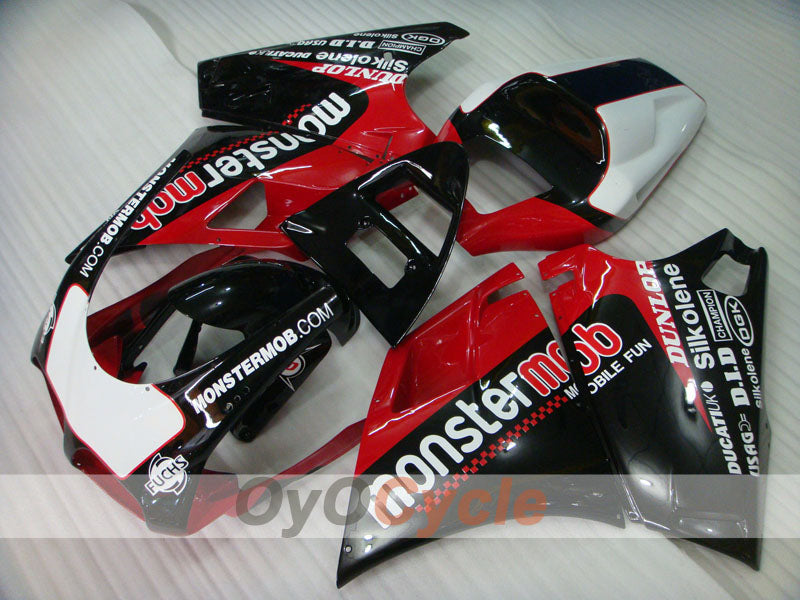 Injection Fairing kit for 02-04 Ducati 998 - Red, Black - Monstermob #OYO87902303