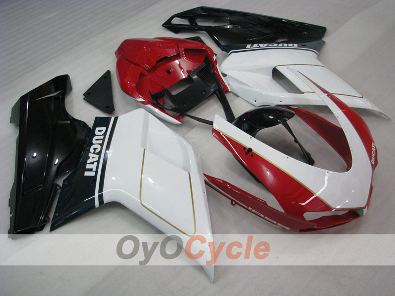 Injection Fairing kit for 07-09 Ducati 1098 - White, Black - Factory Style #OYO87902316