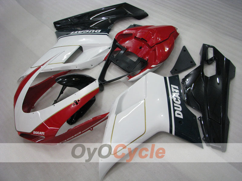 Injection Fairing kit for 07-09 Ducati 1098 - White, Black - Factory Style #OYO87902316