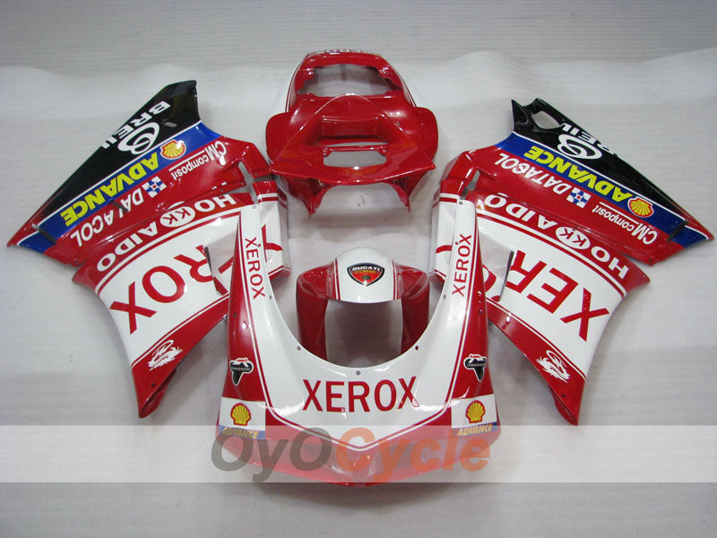 Injection Fairing kit for 02-04 Ducati 998 - Red, White - Xerox #OYO87902318