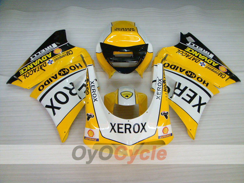 Injection Fairing kit for 02-04 Ducati 998 - Yellow, White - Xerox #OYO87902322