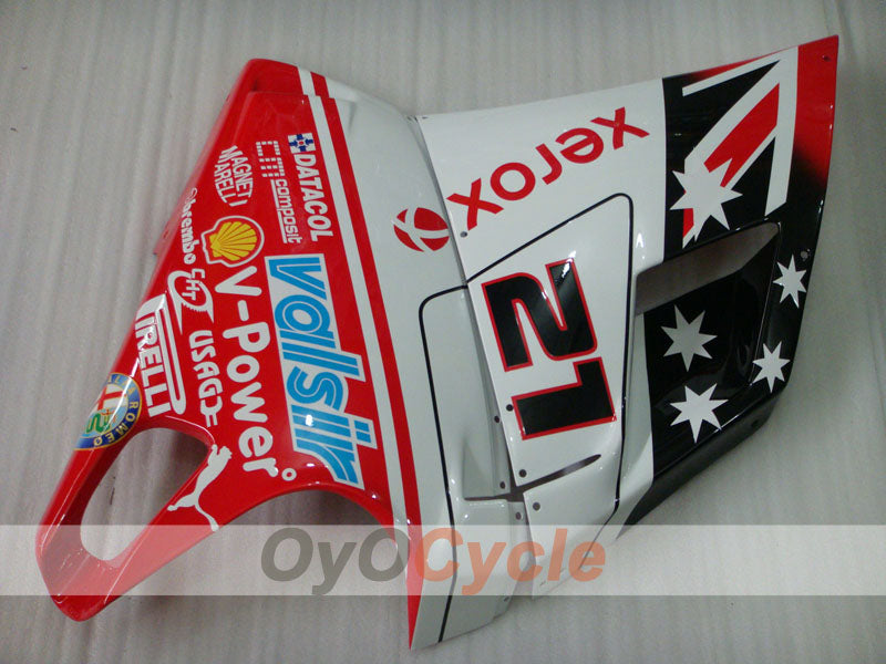 Injection Fairing kit for 02-04 Ducati 998 - Red, White - Xerox #OYO87902324