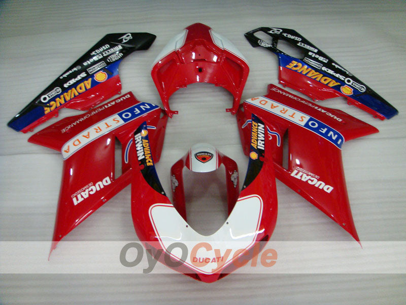 Injection Fairing kit for 09-11 Ducati 1198 - Red, Black - INFO STRADA #OYO87902338 Secondary image
