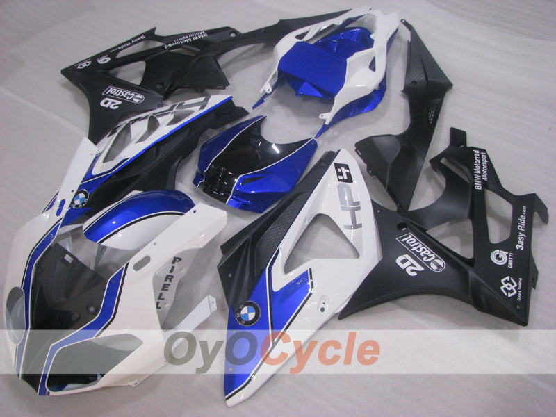 Injection Fairing kit for 09-14 BMW S1000RR - White, Black - PIRELLI #OYO87902403