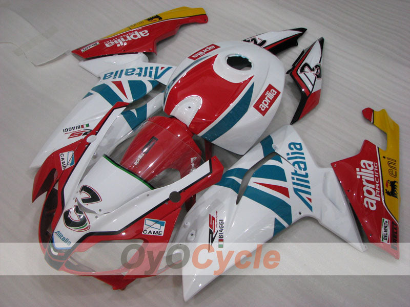 Fairing kit for 06-10 Aprilia RS125 - Red, White - Factory Style #OYO87902406
