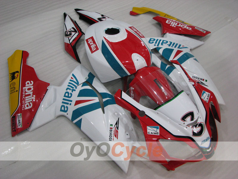 Fairing kit for 06-10 Aprilia RS125 - Red, White - Factory Style #OYO87902406 Main image