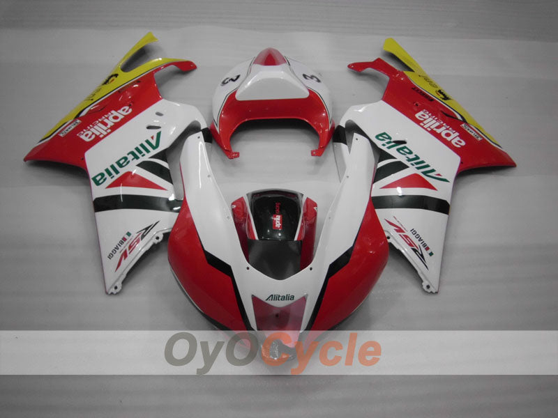 Fairing kit for 03-06 Aprilia RSV1000R - Red, White - Factory Style #OYO87902416