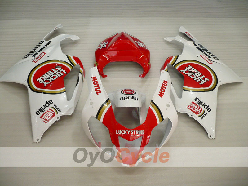 Fairing kit for 03-06 Aprilia RSV1000R - Red, White - Lucky Strike, MOTUL #OYO87902417 Secondary image
