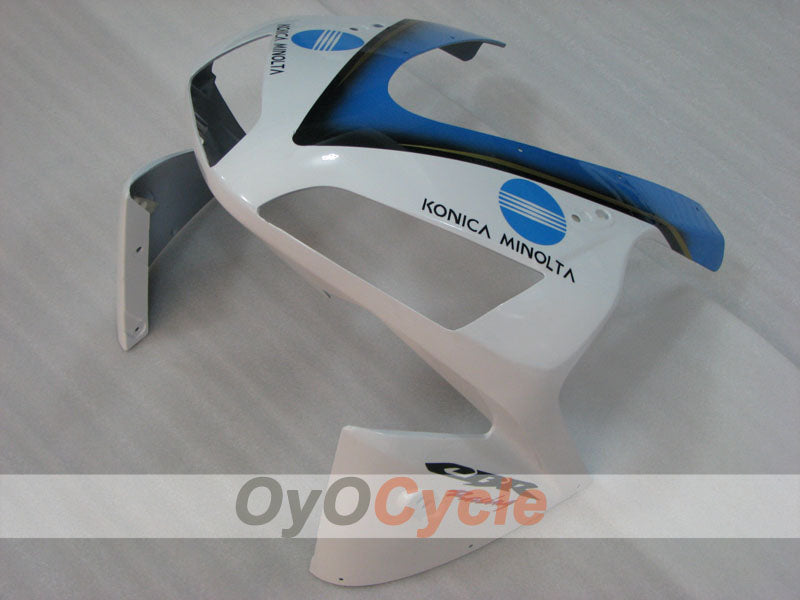 Injection Fairing kit for 03-04 CBR600RR - White, Black - Konica Minolta #OYO87902527