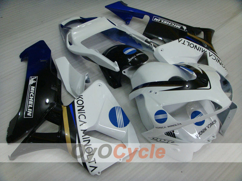 Injection Fairing kit for 03-04 CBR600RR - White, Black - Konica Minolta #OYO87902530 Main image