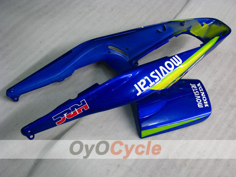 Injection Fairing kit for 03-04 CBR600RR - Yellow, Blue - Movistar #OYO87902537