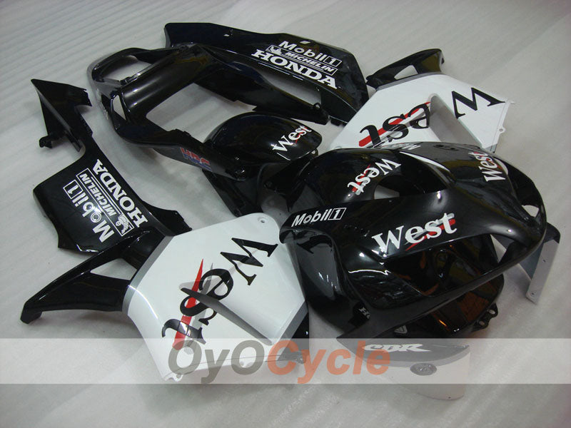 Injection Fairing kit for 03-04 CBR600RR - White, Black - West #OYO87902559 Secondary image