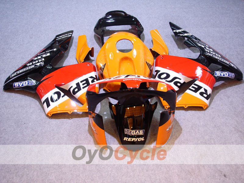 Injection Fairing kit for 03-04 CBR600RR - Yellow, Black - Repsol #OYO87902583 Secondary image