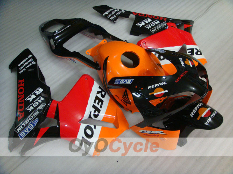 Injection Fairing kit for 03-04 CBR600RR - Orange, Black - Repsol #OYO87902585 Main image