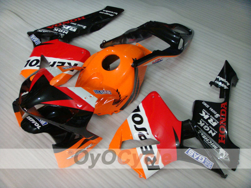 Injection Fairing kit for 03-04 CBR600RR - Orange, Black - Repsol #OYO87902587 Main image