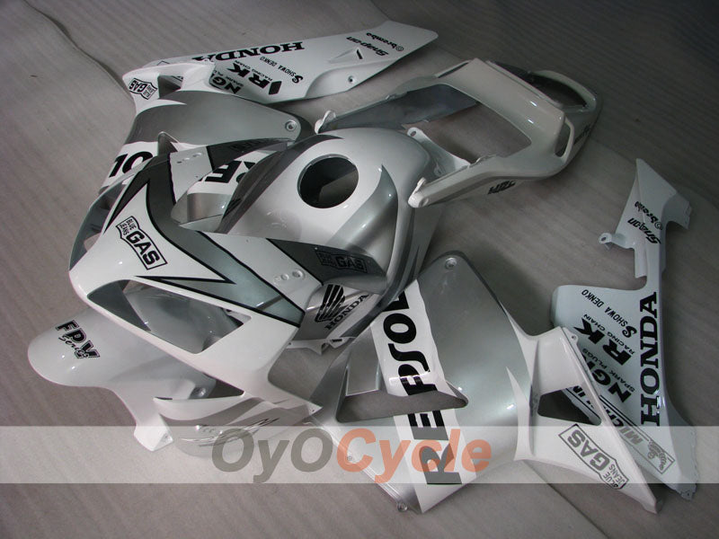 Injection Fairing kit for 03-04 CBR600RR - White, Silver - Repsol #OYO87902592 Secondary image