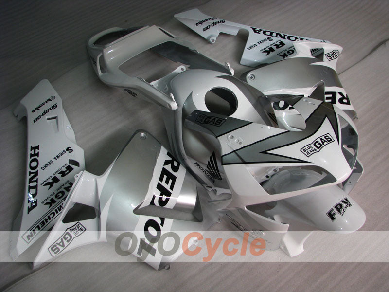 Injection Fairing kit for 03-04 CBR600RR - White, Silver - Repsol #OYO87902592