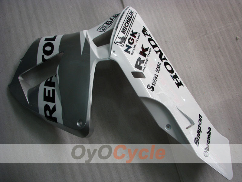 Injection Fairing kit for 03-04 CBR600RR - White, Silver - Repsol #OYO87902592
