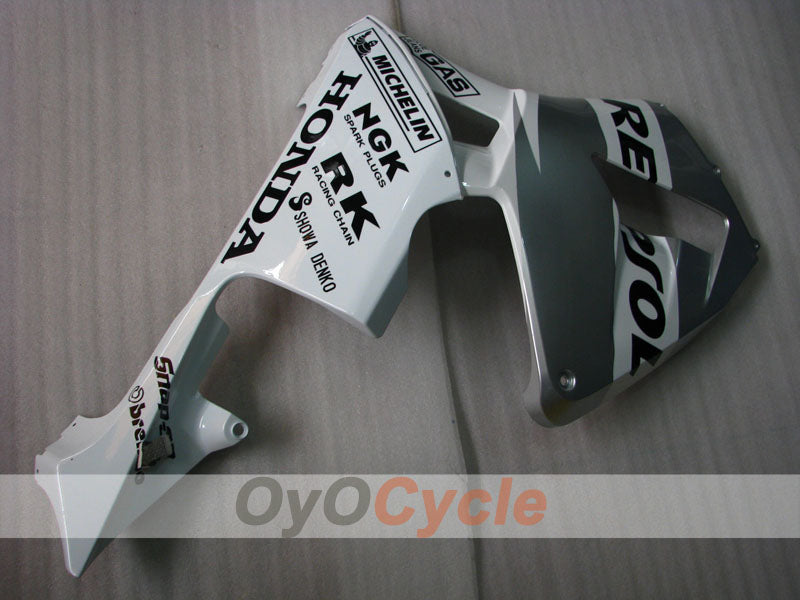 Injection Fairing kit for 03-04 CBR600RR - White, Silver - Repsol #OYO87902592