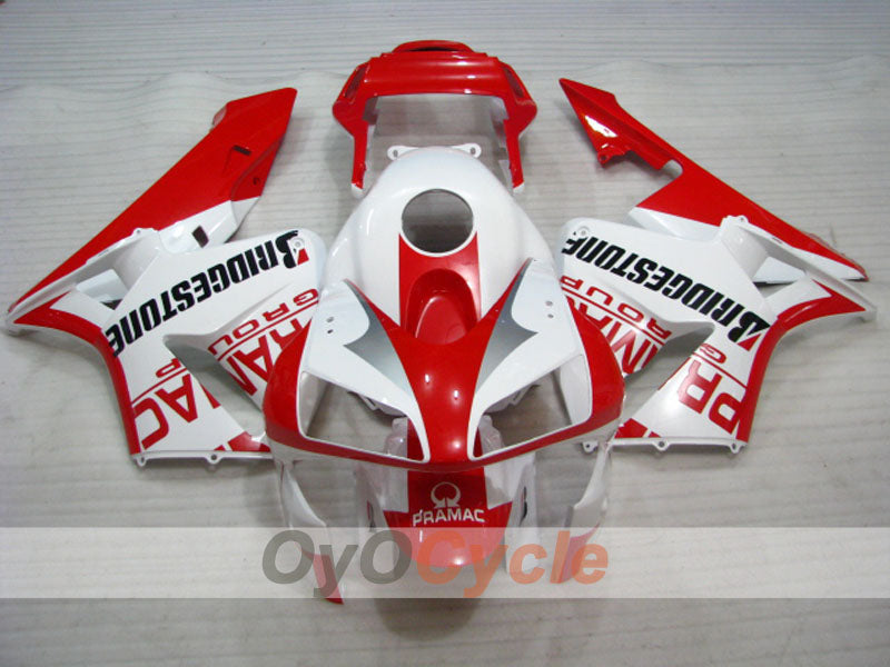 Injection Fairing kit for 03-04 CBR600RR - Red, White - PRAMAC #OYO87902594 Secondary image