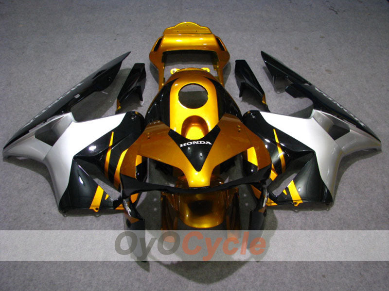 Injection Fairing kit for 03-04 CBR600RR - Black, Gold - Factory Style #OYO87902611 Secondary image