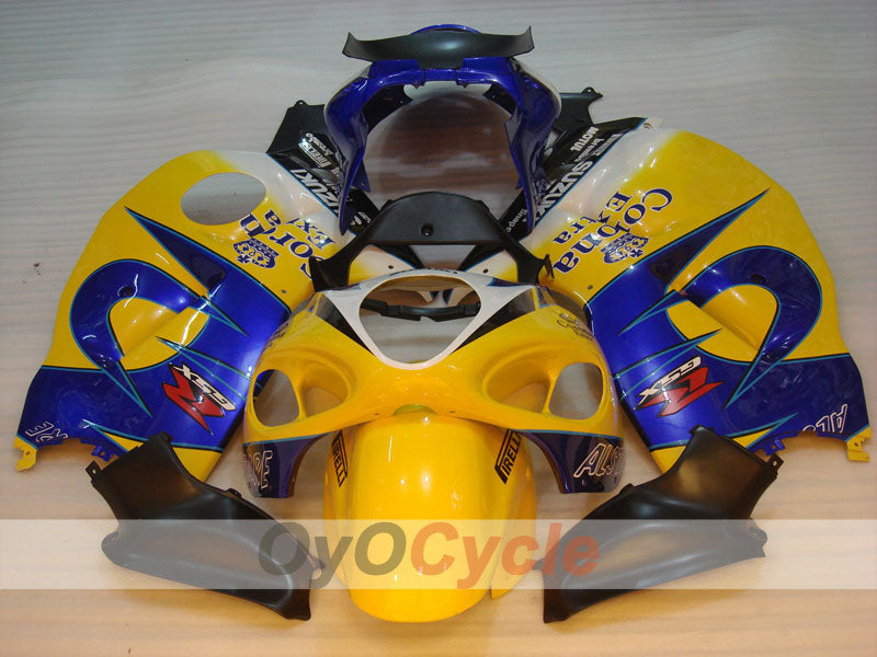 Injection Fairing kit for 99-07 GSXR1300 Hayabusa - Yellow, Blue - Corona, MOTUL #OYO87902651