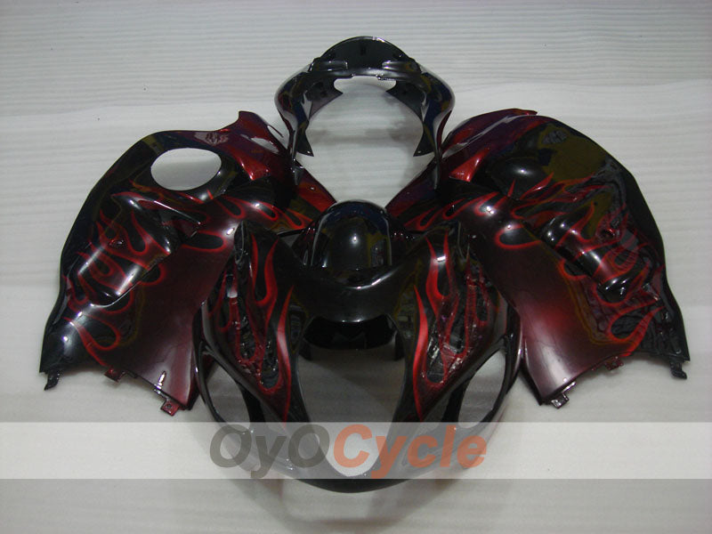 Injection Fairing kit for 99-07 GSXR1300 Hayabusa - Red, Black - Flame #OYO87902664 Secondary image