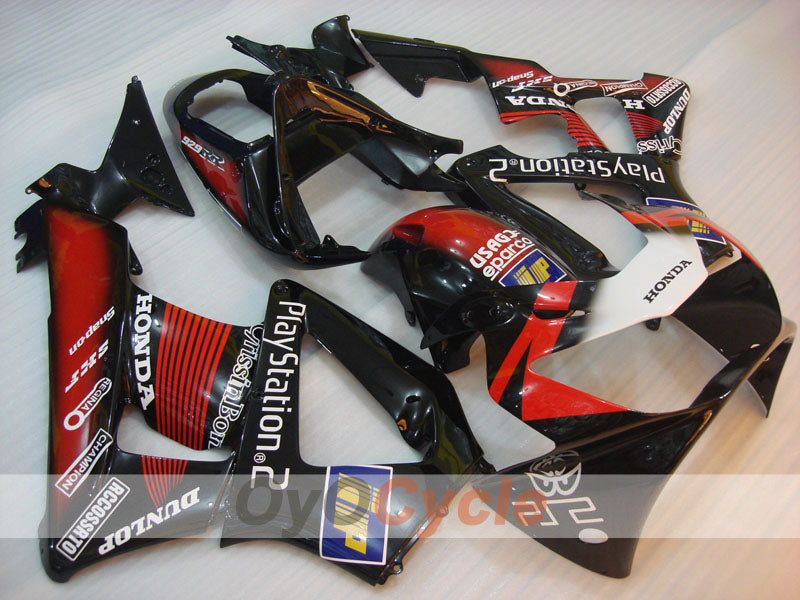 Injection Fairing kit for 00-01 CBR900RR 929 - Red, Black - DUNLOP, Play Station #OYO87902723