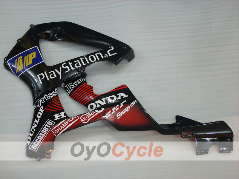 Injection Fairing kit for 00-01 CBR900RR 929 - Red, Black - DUNLOP, Play Station #OYO87902723