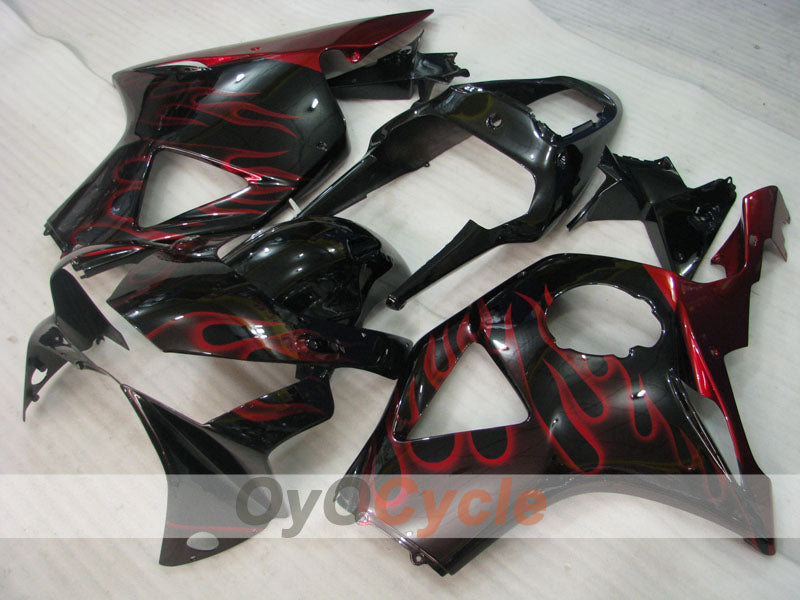 Injection Fairing kit for 02-03 CBR900RR 954 - Red, Black - Flame #OYO87902731 Main image