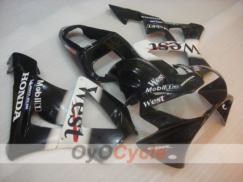 Injection Fairing kit for 00-01 CBR900RR 929 - White, Black - West #OYO87902740 Main image