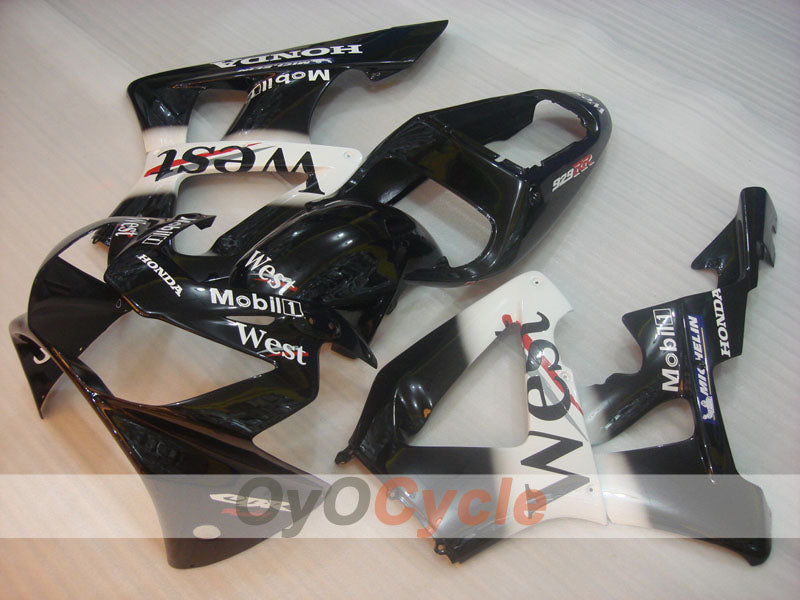 Injection Fairing kit for 00-01 CBR900RR 929 - White, Black - West #OYO87902740 Secondary image