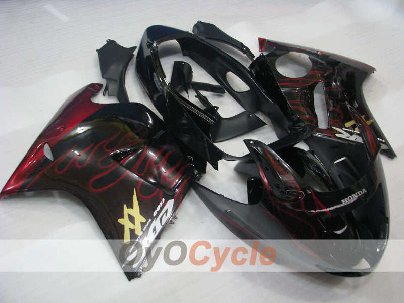 Injection Fairing kit for 96-07 CBR1100XX - Red, Black - Flame #OYO87902796