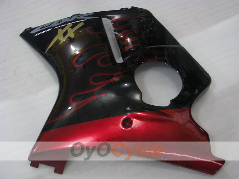 Injection Fairing kit for 96-07 CBR1100XX - Red, Black - Flame #OYO87902796