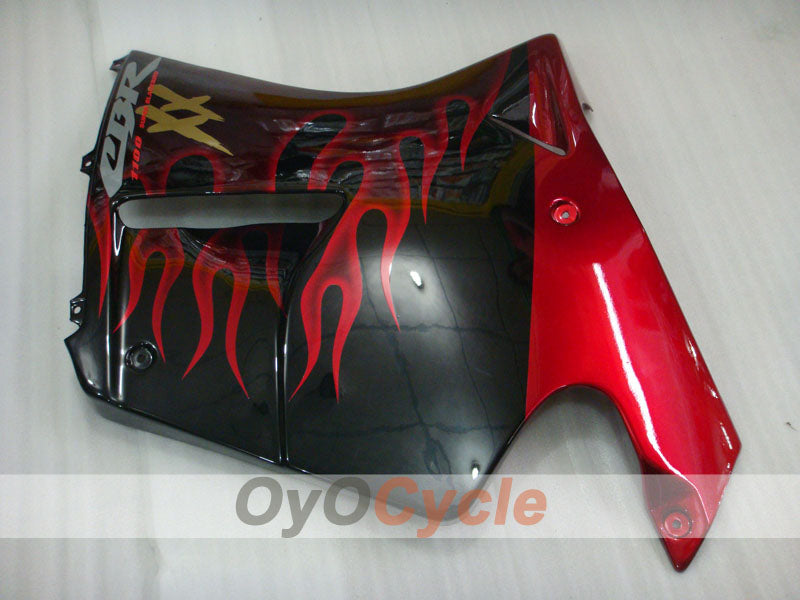 Injection Fairing kit for 96-07 CBR1100XX - Red, Black - Flame #OYO87902798