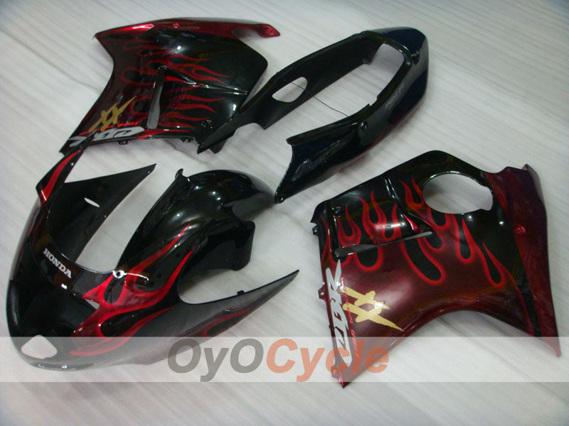 Injection Fairing kit for 96-07 CBR1100XX - Red, Black - Flame #OYO87902798