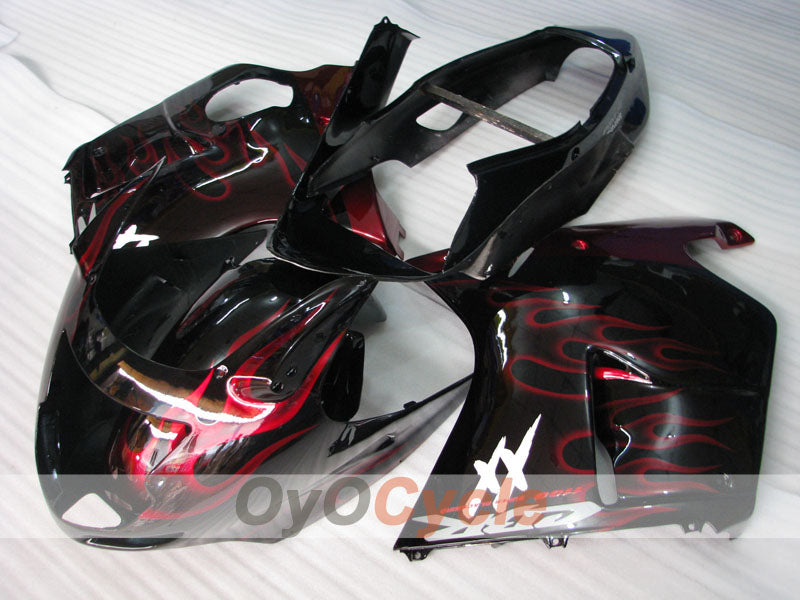 Injection Fairing kit for 96-07 CBR1100XX - Red, Black - Flame #OYO87902800