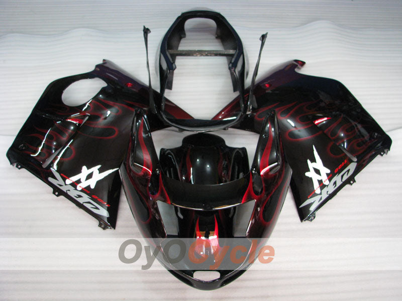 Injection Fairing kit for 96-07 CBR1100XX - Red, Black - Flame #OYO87902800