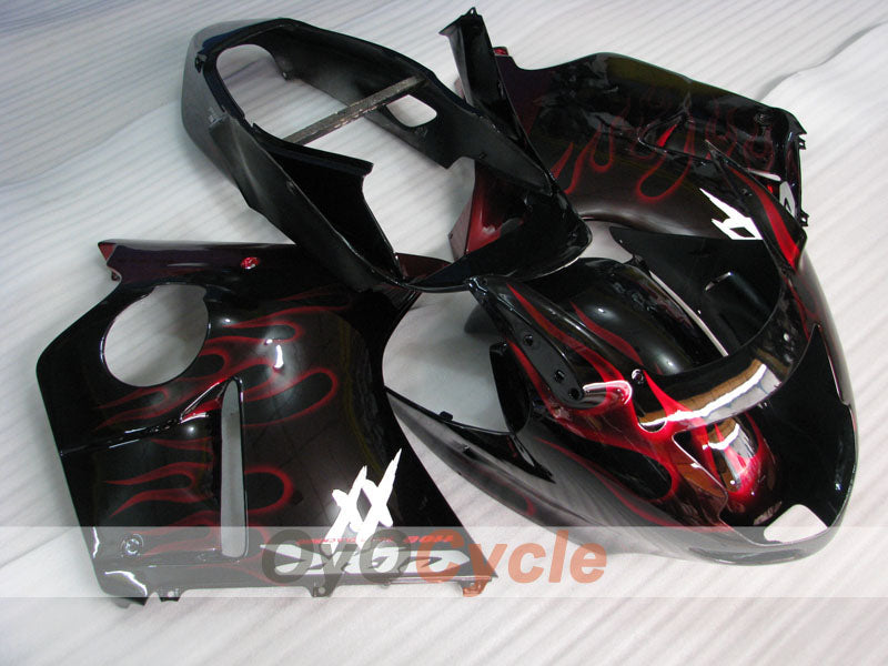 Injection Fairing kit for 96-07 CBR1100XX - Red, Black - Flame #OYO87902800